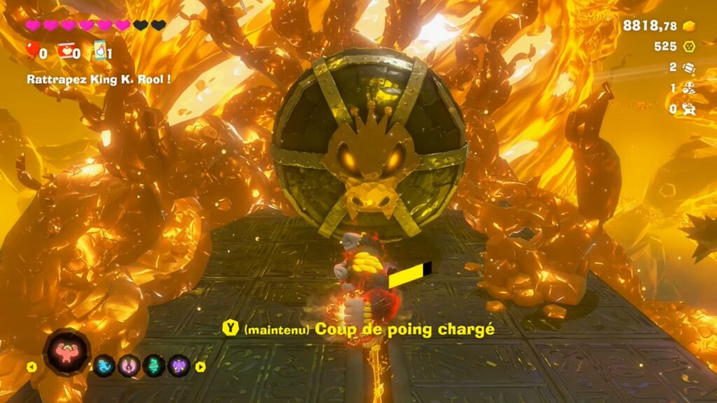 Donkey Kong bananza coeur planete boss astuce guide nintendo switch 2 image jeu king k rool