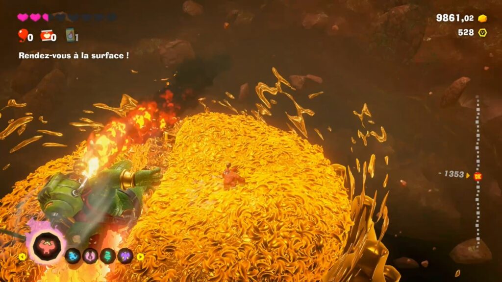 Donkey Kong bananza coeur planete boss astuce guide nintendo switch 2 image jeu king k rool