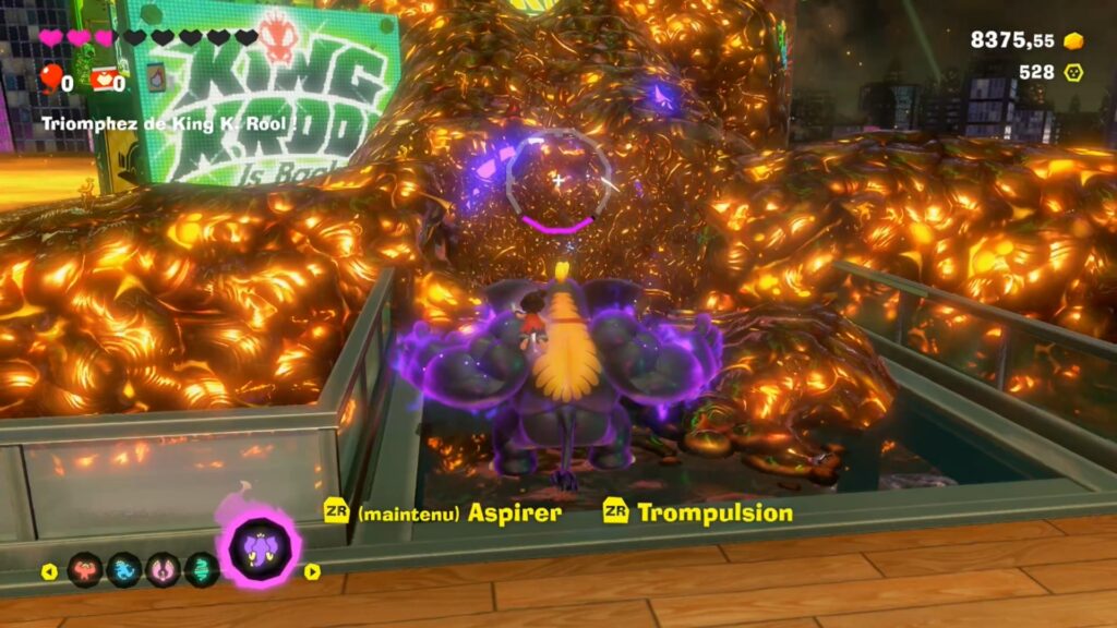 Donkey Kong bananza coeur planete boss astuce guide nintendo switch 2 image jeu king k rool