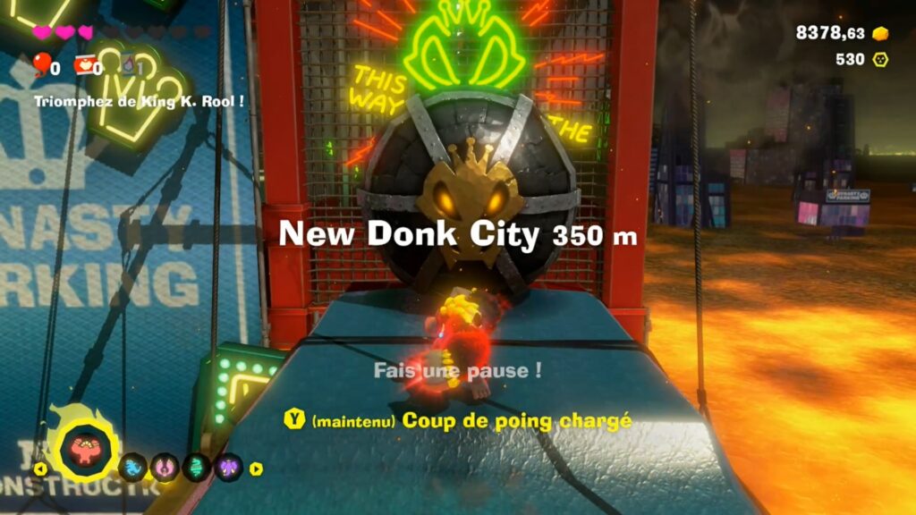 Donkey Kong bananza coeur planete boss astuce guide nintendo switch 2 image jeu king k rool