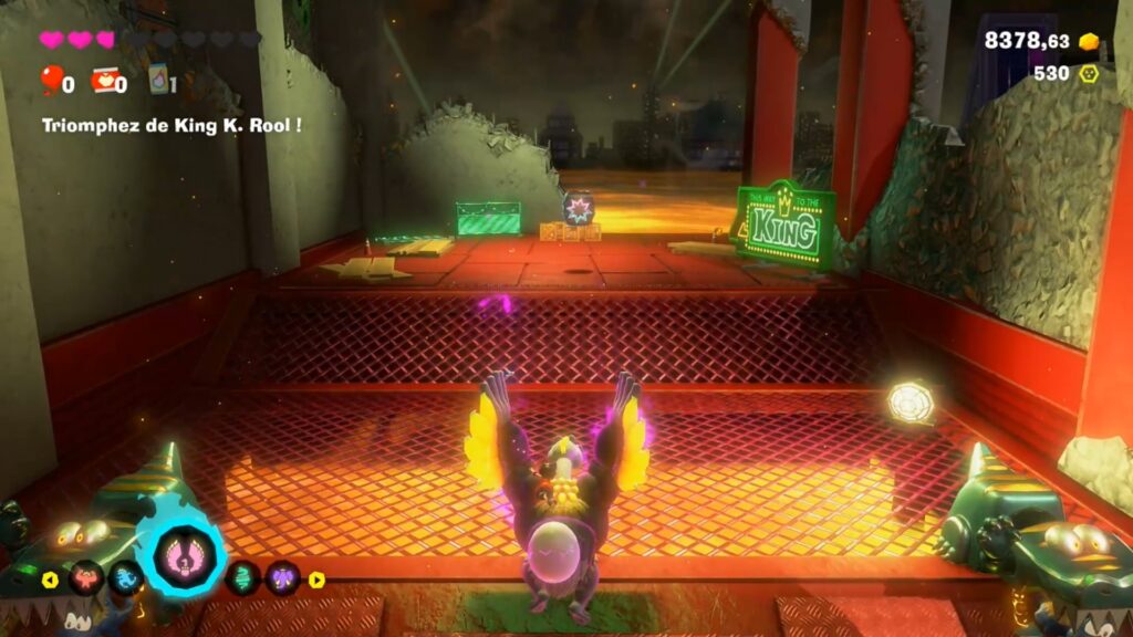 Donkey Kong bananza coeur planete boss astuce guide nintendo switch 2 image jeu king k rool