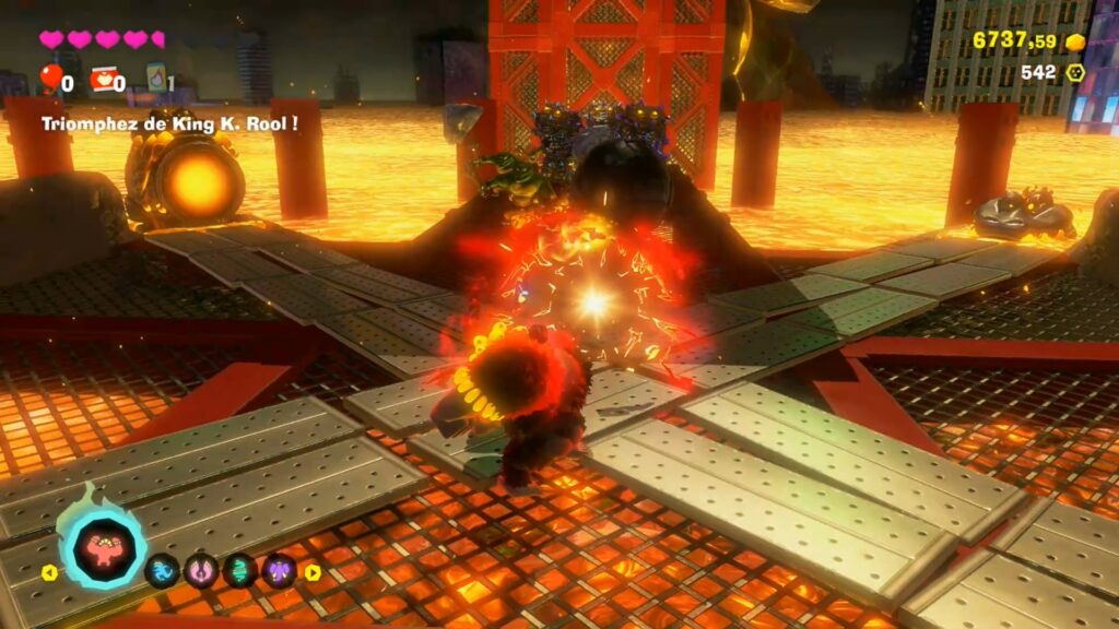 Donkey Kong bananza coeur planete boss astuce guide nintendo switch 2 image jeu king k rool