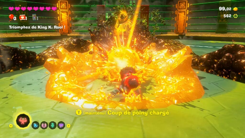 Donkey Kong bananza coeur planete boss astuce guide nintendo switch 2 image jeu king k rool