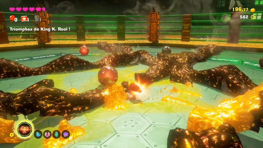 Donkey Kong bananza coeur planete boss astuce guide nintendo switch 2 image jeu king k rool