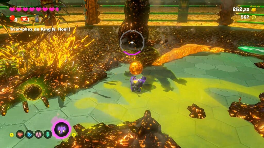 Donkey Kong bananza coeur planete boss astuce guide nintendo switch 2 image jeu king k rool