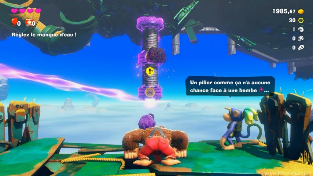 donkey kong bananza soluce guide fr strate du lagon boulpif pillier bananium 