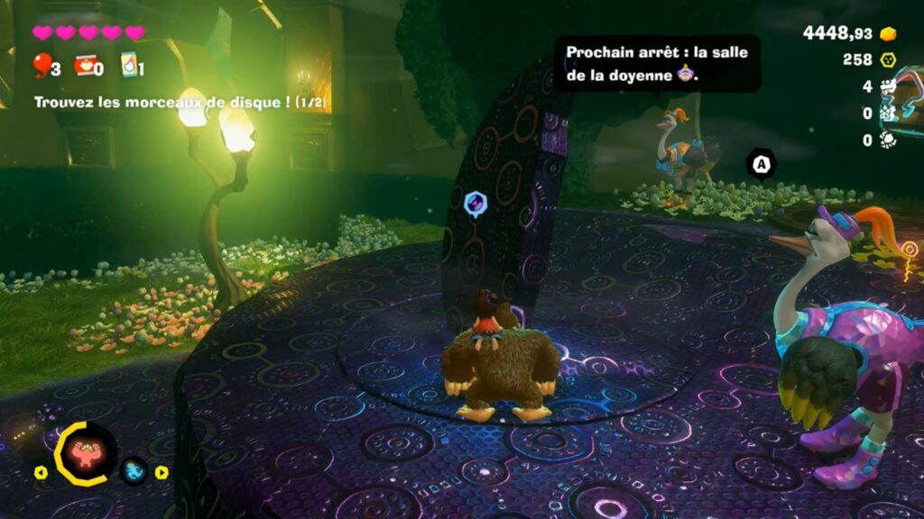 donkey kong bananza strate de la foret guide soluce fr jonction boss autruche nintendo switch 2