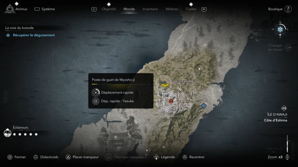 assassin's creed shadows guide soluce solution fr xbox pc ubisoft ps5 Yukari Tomeji Nowaki yasuhira dlc awaji 