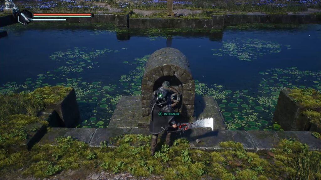 hell is us soluce guide fr astuce xbox jeu video image lac cynon enigme puzzle sceau boss torche chemine