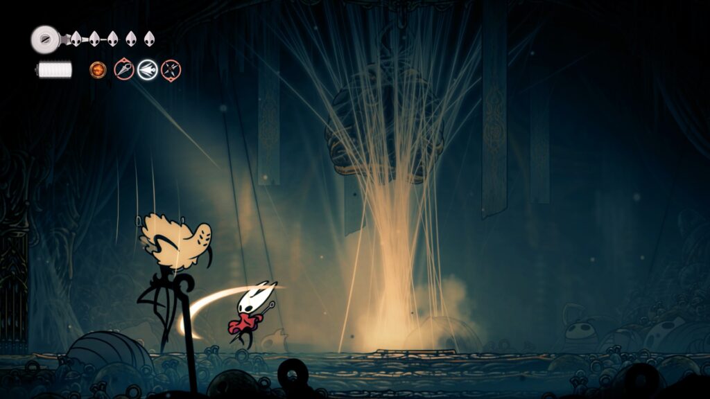 hollow knight silksong acte 1 pharloom zone clochelle maudite boss la veuve cheminement complet soluce guide ps5 ps4 xbox game pass nintendo switch 2
