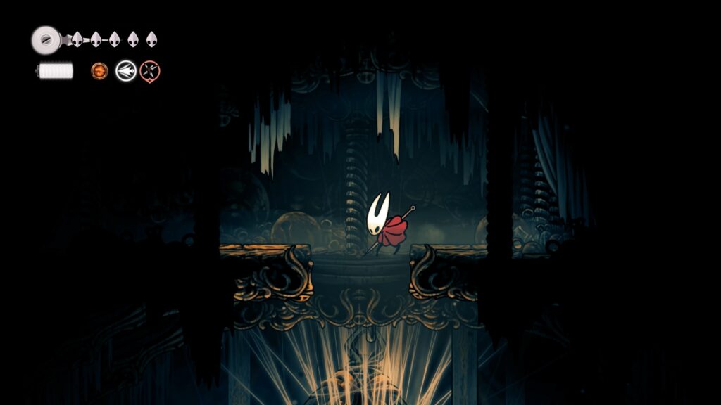 hollow knight silksong acte 1 pharloom zone clochelle maudite boss la veuve cheminement complet soluce guide ps5 ps4 xbox game pass nintendo switch 2
