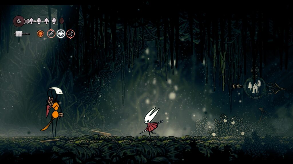 hollow knight silksong soluce complete sone coquibois acte 1 pharloom pc steam xbox game pass ps5 nintendo switch 2 boss sœur splinter masque compétence prise ferme