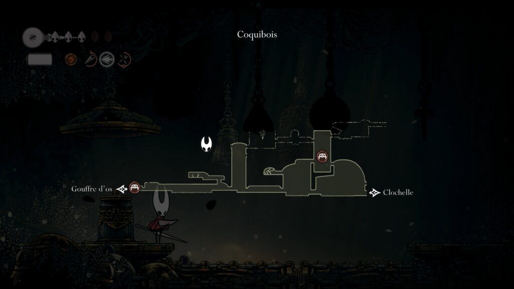 hollow knight silksong soluce complete sone coquibois acte 1 pharloom pc steam xbox game pass ps5 nintendo switch 2 boss sœur splinter masque compétence prise ferme