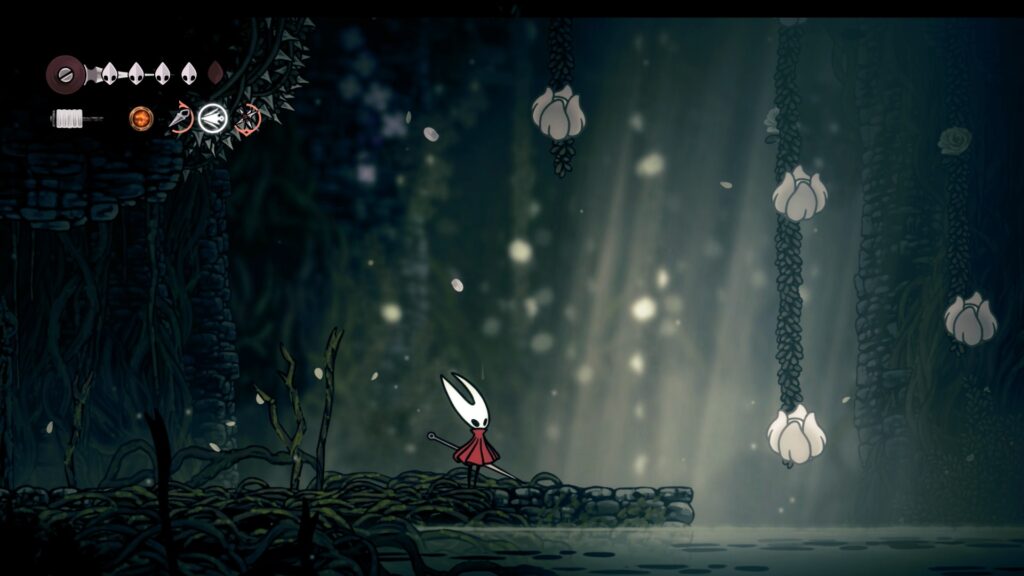 hollow knight silksong soluce complete sone coquibois acte 1 pharloom pc steam xbox game pass ps5 nintendo switch 2 boss sœur splinter masque compétence prise ferme