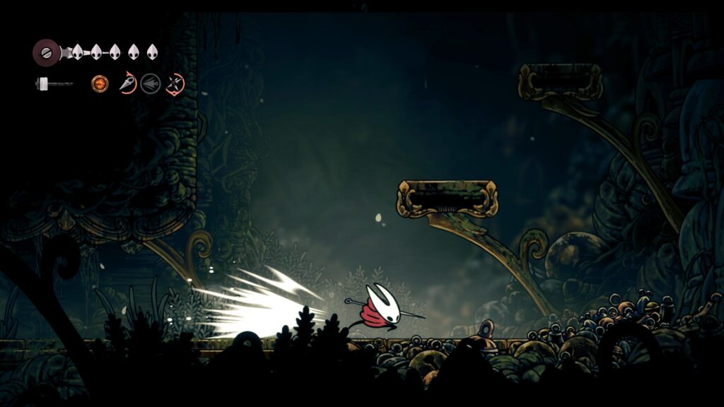 hollow knight silksong soluce complete sone coquibois acte 1 pharloom pc steam xbox game pass ps5 nintendo switch 2 boss sœur splinter masque compétence prise ferme