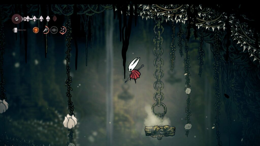 hollow knight silksong soluce complete sone coquibois acte 1 pharloom pc steam xbox game pass ps5 nintendo switch 2 boss sœur splinter masque compétence prise ferme