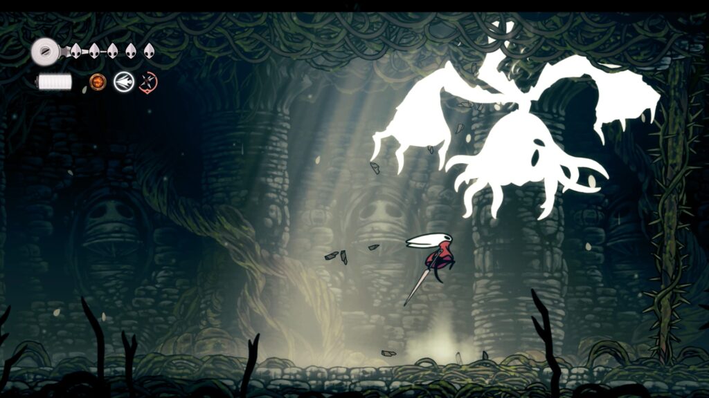 hollow knight silksong soluce complete sone coquibois acte 1 pharloom pc steam xbox game pass ps5 nintendo switch 2 boss sœur splinter masque compétence prise ferme