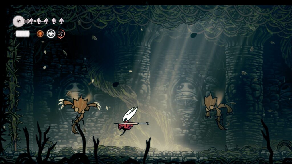 hollow knight silksong soluce complete sone coquibois acte 1 pharloom pc steam xbox game pass ps5 nintendo switch 2 boss sœur splinter masque compétence prise ferme