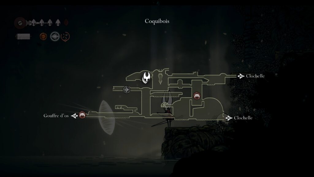 hollow knight silksong soluce complete sone coquibois acte 1 pharloom pc steam xbox game pass ps5 nintendo switch 2 boss sœur splinter masque compétence prise ferme