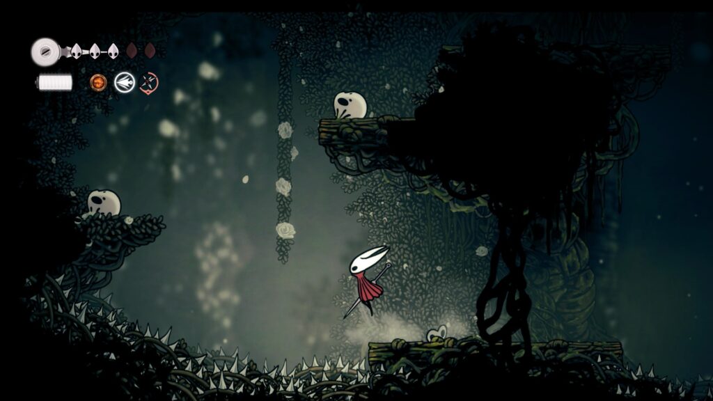 hollow knight silksong soluce complete sone coquibois acte 1 pharloom pc steam xbox game pass ps5 nintendo switch 2 boss sœur splinter masque compétence prise ferme
