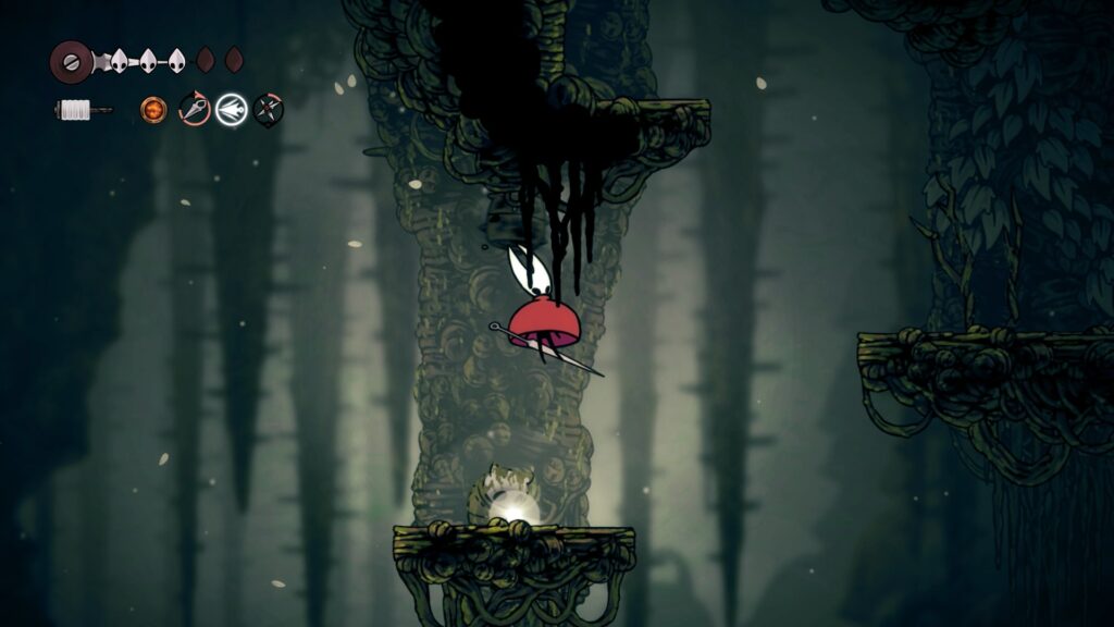hollow knight silksong soluce complete sone coquibois acte 1 pharloom pc steam xbox game pass ps5 nintendo switch 2 boss sœur splinter masque compétence prise ferme