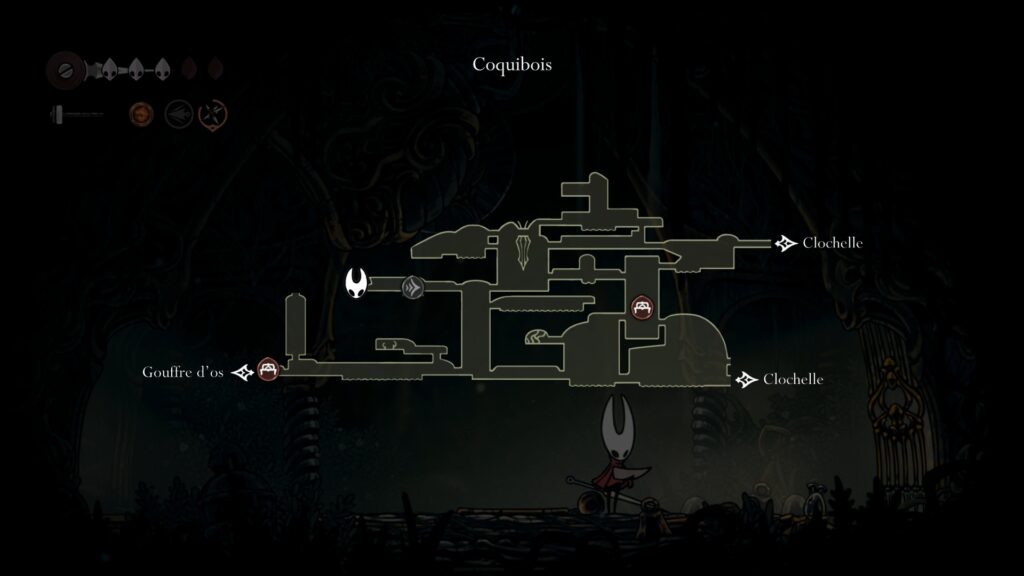hollow knight silksong soluce complete sone coquibois acte 1 pharloom pc steam xbox game pass ps5 nintendo switch 2 boss sœur splinter masque compétence prise ferme