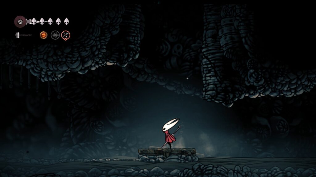 hollow knight silksong soluce complete sone coquibois acte 1 pharloom pc steam xbox game pass ps5 nintendo switch 2 boss sœur splinter masque compétence prise ferme