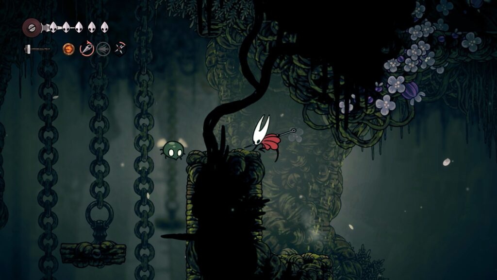 hollow knight silksong soluce complete sone coquibois acte 1 pharloom pc steam xbox game pass ps5 nintendo switch 2 boss sœur splinter masque compétence prise ferme