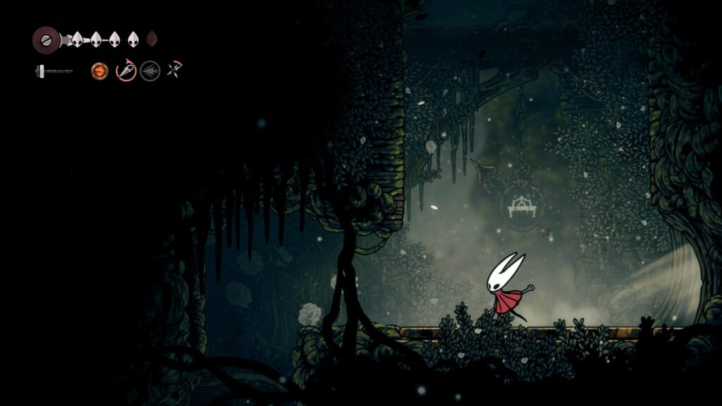 hollow knight silksong soluce complete sone coquibois acte 1 pharloom pc steam xbox game pass ps5 nintendo switch 2 boss sœur splinter masque compétence prise ferme