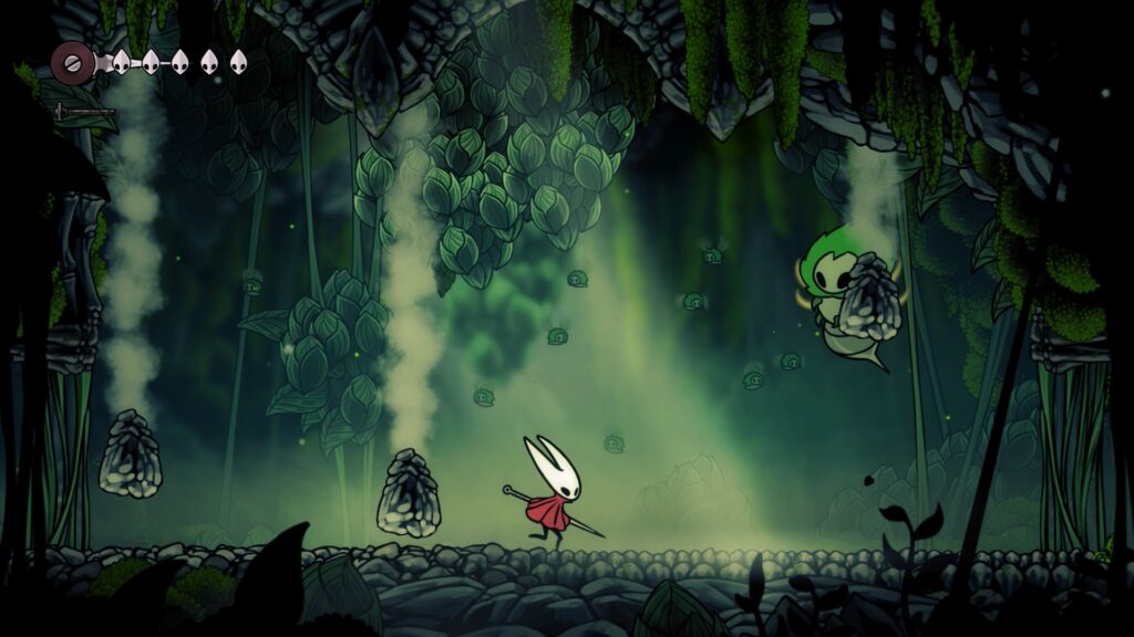 grotte verdoyante soluce complete hollow knight silksong guide cheminement steam metroidvania Acte 1 Pharloom, boss mere forestiere