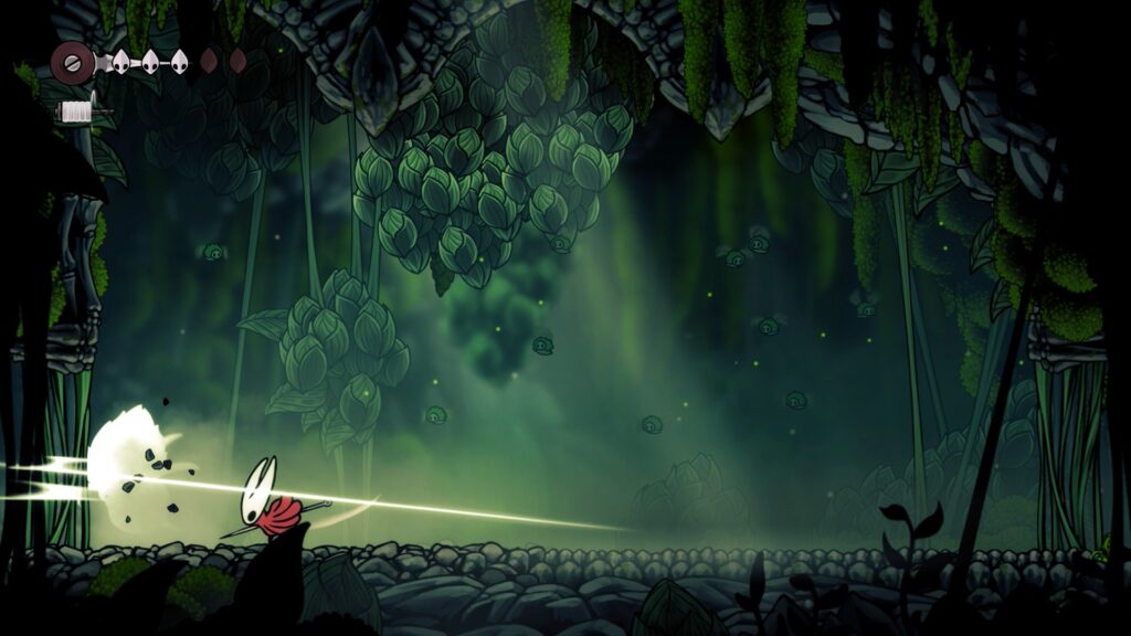 grotte verdoyante soluce complete hollow knight silksong guide cheminement steam metroidvania Acte 1 Pharloom, boss mere forestiere