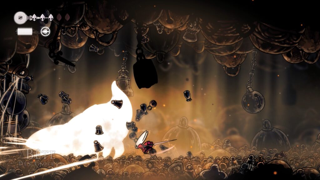 hollow knight soluce complète guide solution gouffre dos steam pc ps5 bete des cloches lance soyeuse cœur de soie