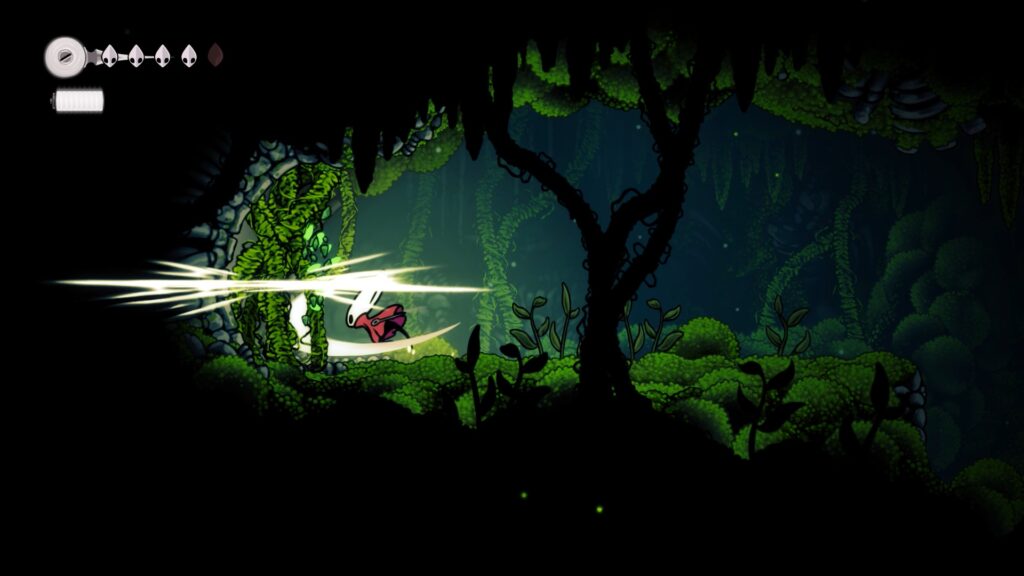 grotte verdoyante soluce complete hollow knight silksong guide cheminement steam metroidvania Acte 1 Pharloom, boss mere forestiere