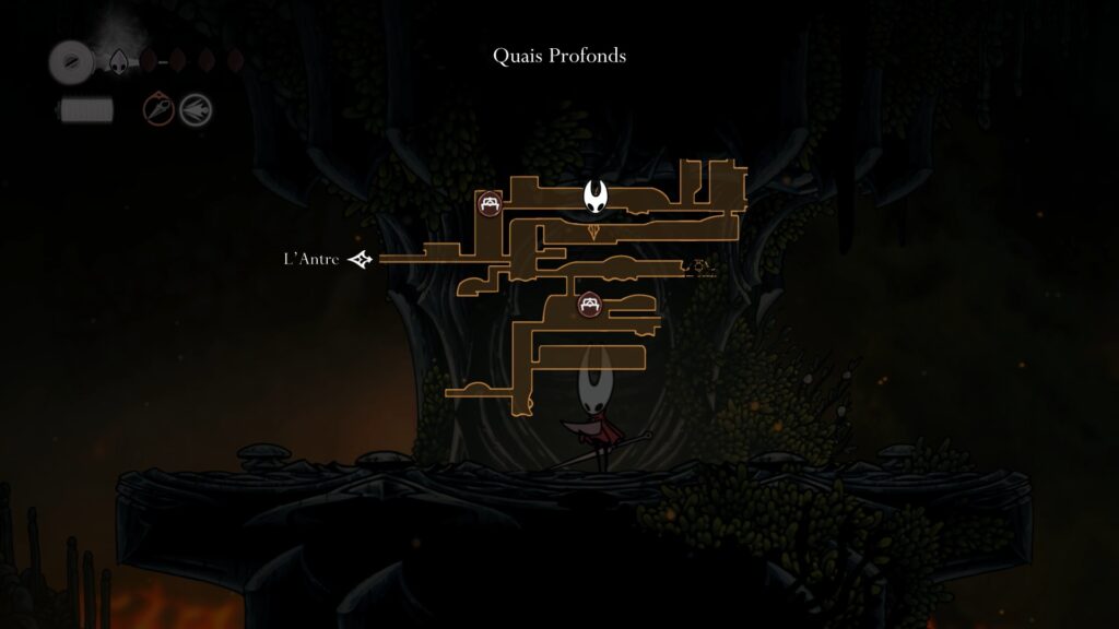hollow knight silksong soluce complete guide cheminement acte 1  Quais Profonds pc steam ps5 xbox nintendo switch