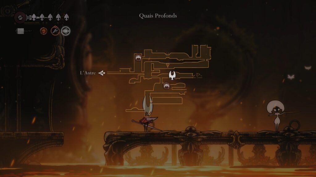 hollow knight silksong soluce complete guide cheminement acte 1  Quais Profonds pc steam ps5 xbox nintendo switch