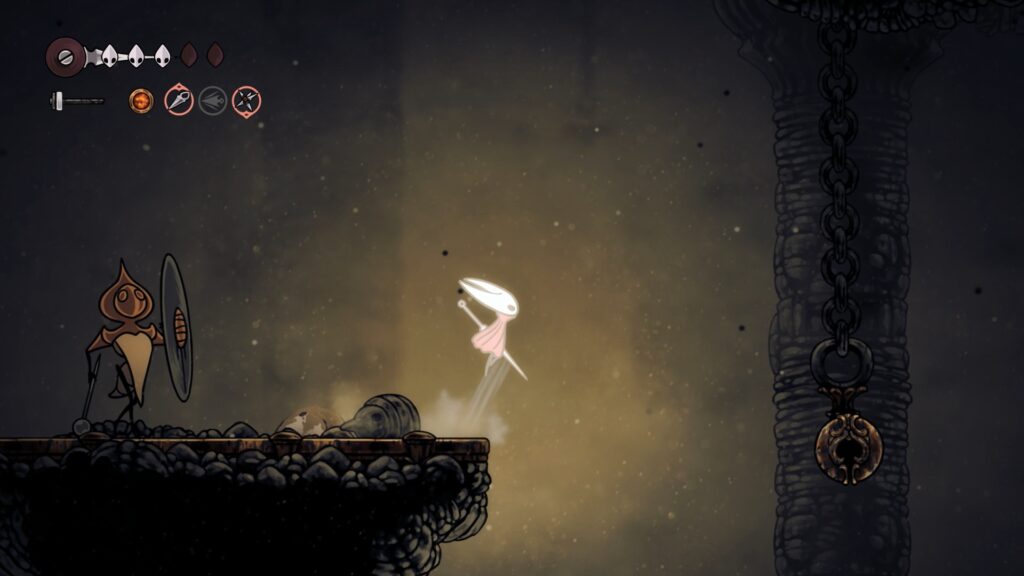 hollow knight silksong soluce complete zone marches érodées acte 1 pharloom pc steam xbox game pass ps5 nintendo switch 2 boss la dernière juge fin acte 1