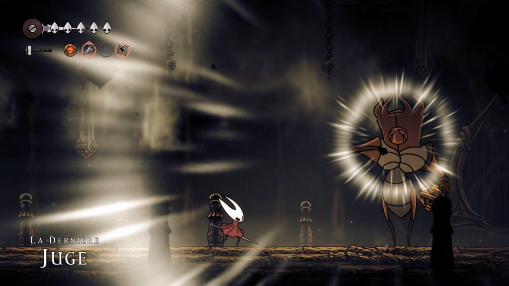 hollow knight silksong soluce complete zone marches érodées acte 1 pharloom pc steam xbox game pass ps5 nintendo switch 2 boss la dernière juge fin acte 1