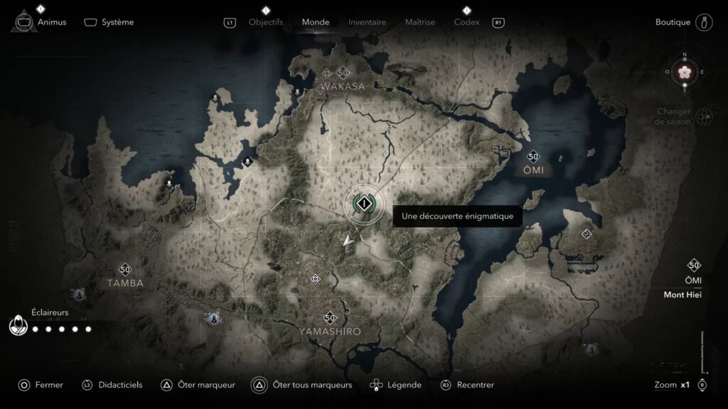 assassin creed shadows parchemin porte isu glyphe carte soluce guide astuce jeu xbox ps5 pc