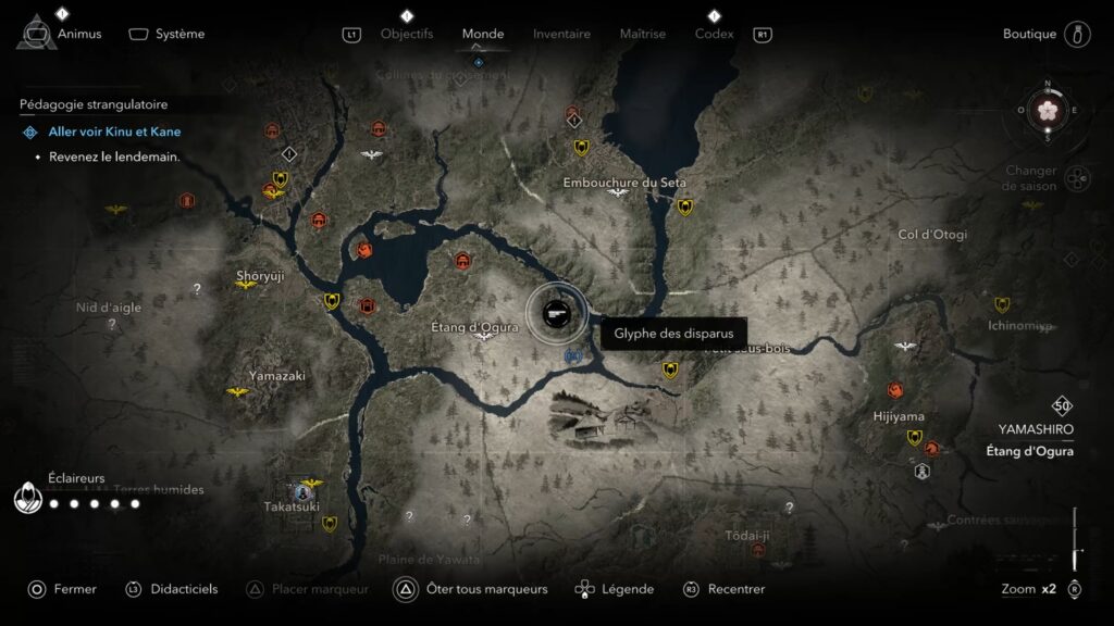 assassin creed shadows parchemin porte isu glyphe carte soluce guide astuce jeu xbox ps5 pc