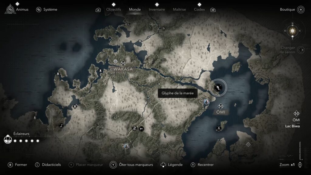 assassin creed shadows parchemin porte isu glyphe carte soluce guide astuce jeu xbox ps5 pc