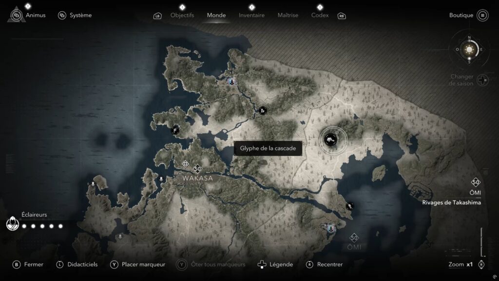 assassin creed shadows parchemin porte isu glyphe carte soluce guide astuce jeu xbox ps5 pc