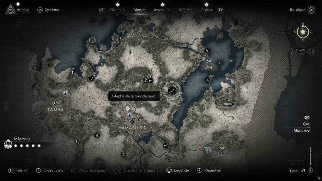 assassin creed shadows parchemin porte isu glyphe carte soluce guide astuce jeu xbox ps5 pc