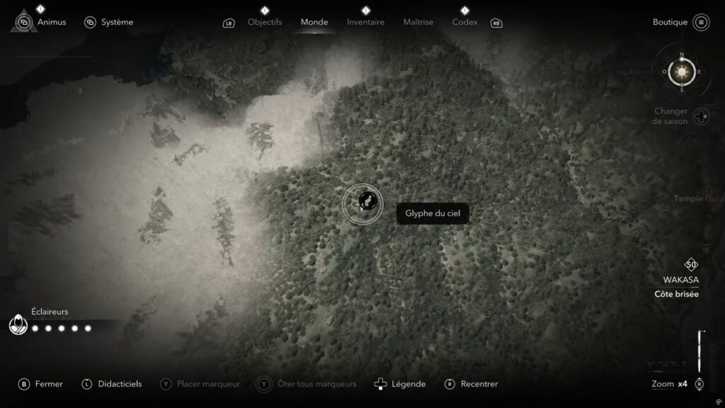 assassin creed shadows parchemin porte isu glyphe carte soluce guide astuce jeu xbox ps5 pc