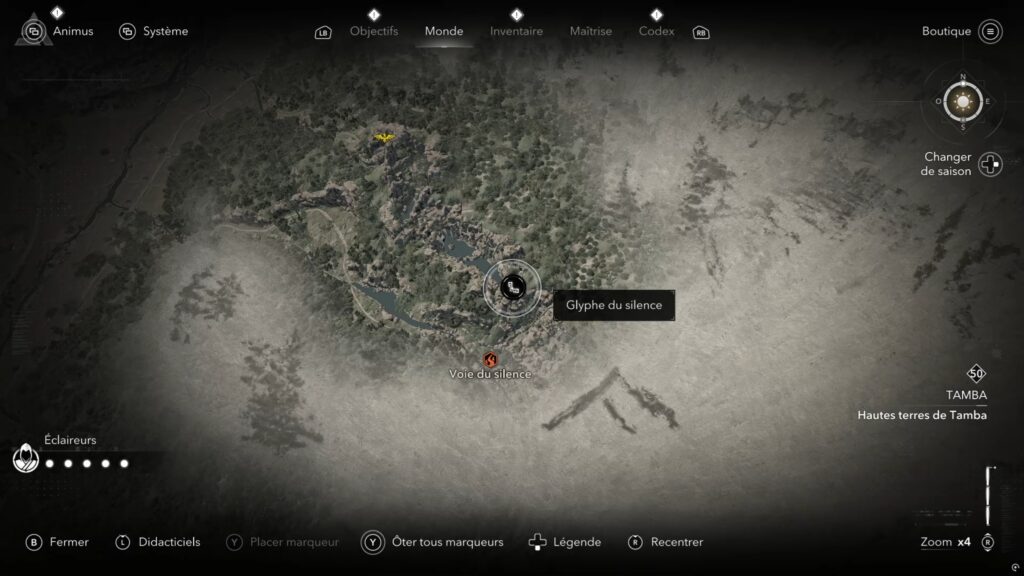 assassin creed shadows parchemin porte isu glyphe carte soluce guide astuce jeu xbox ps5 pc