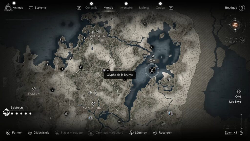 assassin creed shadows parchemin porte isu glyphe carte soluce guide astuce jeu xbox ps5 pc