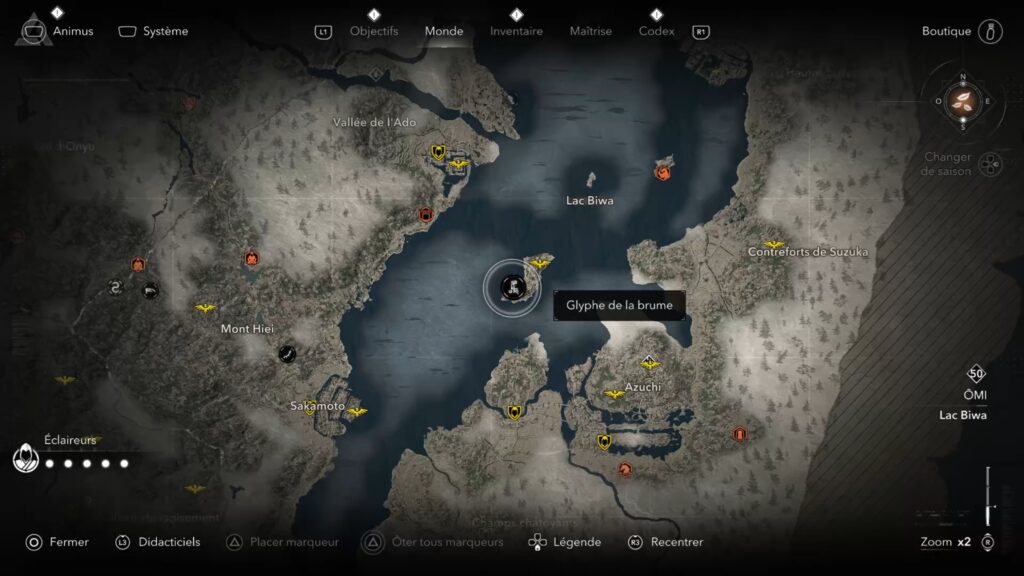 assassin creed shadows parchemin porte isu glyphe carte soluce guide astuce jeu xbox ps5 pc