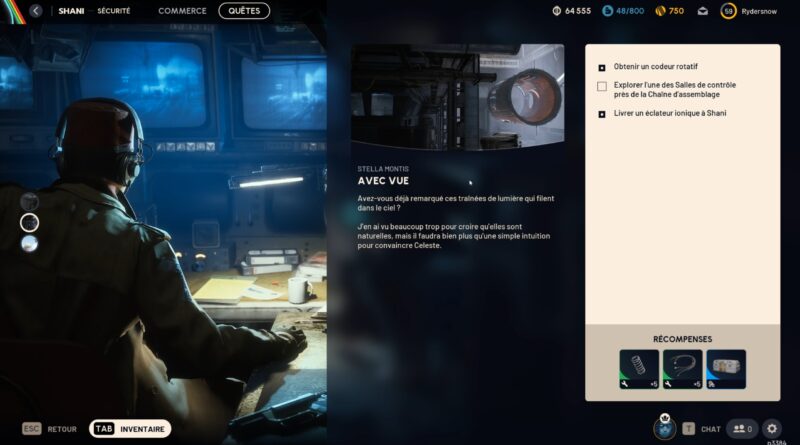 arc raiders quete avec vue shani encodeur rotatif stella montis fr soluce astuce xbox pc ps5