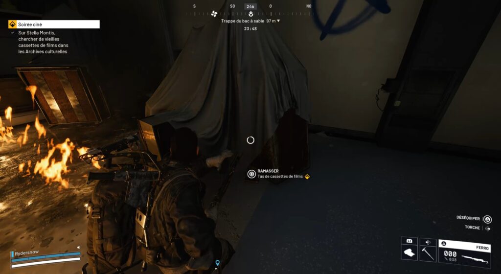 arc raiders quete soiree cine fr soluce astuce emplacement cassette television portable xbox pc ps5