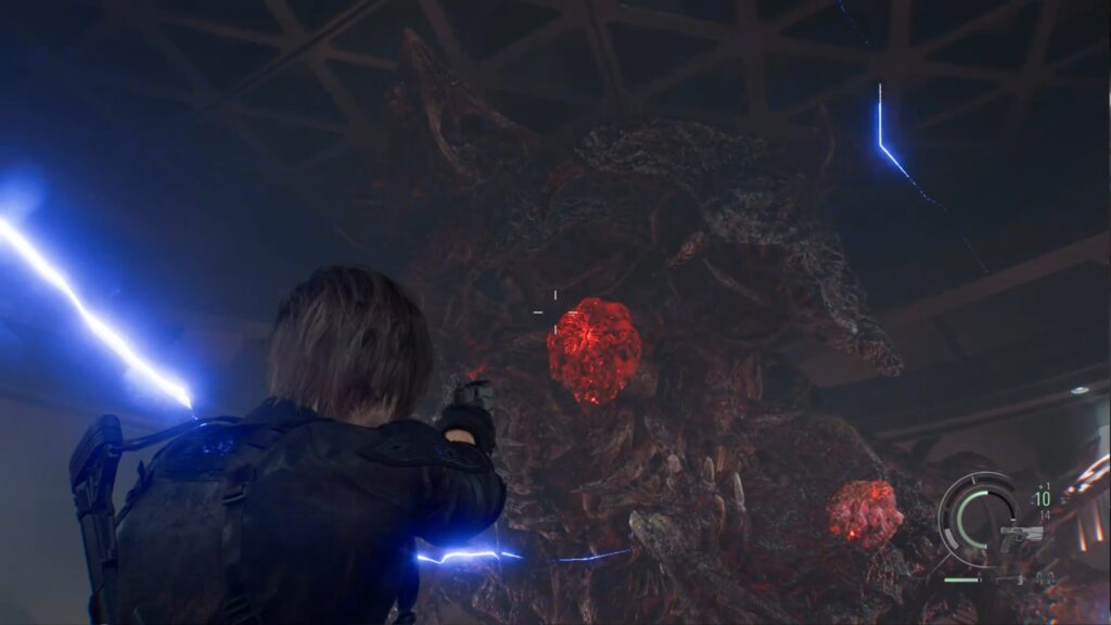 resident evil 9 requiem boss fin elpis laboratoire ark leon grace cle porte xbox ps5 switch pc guide soluce astuce