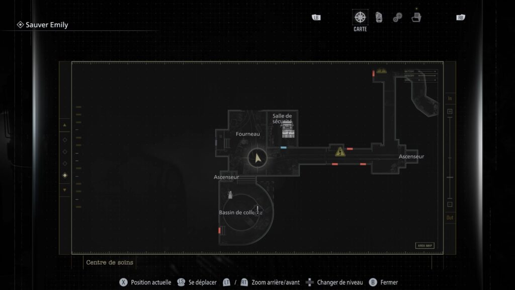 resident evil 9 requiem astuce soluce guide fr sous-sol centre soin connecteur emily xbox pc ps5
